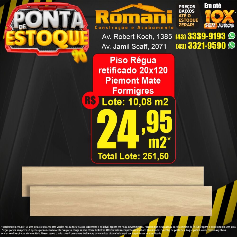 piso piemont mate regua madeirado 20x120 - ponta estoque liquidacao promocao oferta