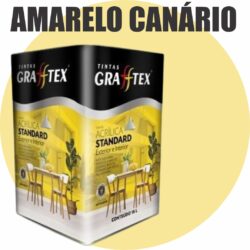 TINTA ACRILICA FOSCA STANDARD INT/EXT 18L AMARELO CANARIO GRAFFTEX
