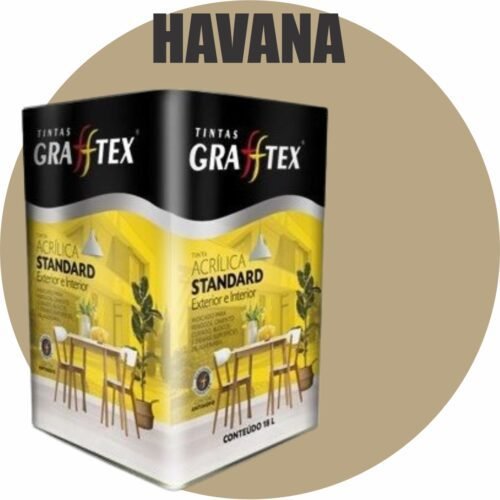 197e26f2-ec38-4139-b4a7-d7b41a58355e TINTA ACRILICA FOSCA STANDARD INT/EXT 18L HAVANA GRAFFTEX