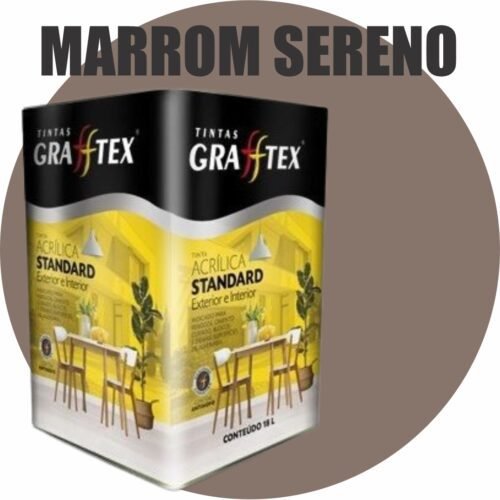 d2e4c5bc-b13b-4ee4-9c9d-87372afee4b7 TINTA ACRILICA FOSCA STANDARD INT/EXT 18L MARROM SERENO GRAFFTEX