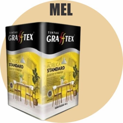 d990450a-19ea-4922-9e3c-9bd595076756 TINTA ACRILICA FOSCA STANDARD INT/EXT 18L MEL GRAFFTEX