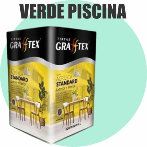1cc16dfb-f2b8-4973-bd5d-4fc8da4415a1 TINTA ACRILICA FOSCA STANDARD INT/EXT 18L VERDE PISCINA GRAFFTEX