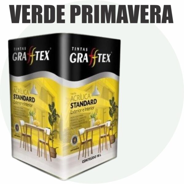 TINTA ACRILICA FOSCA STANDARD INT/EXT 18L VERDE PRIMAVERA GRAFFTEX