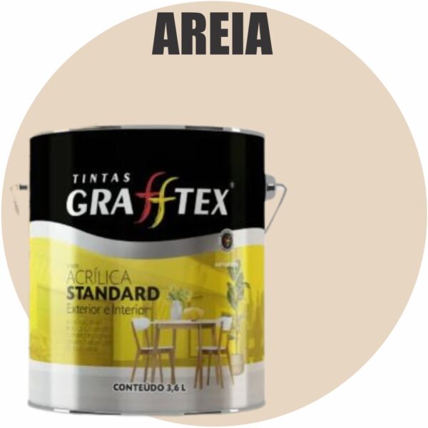 TINTA ACRILICA FOSCA STANDARD INT/EXT 3,6L AREIA GRAFFTEX
