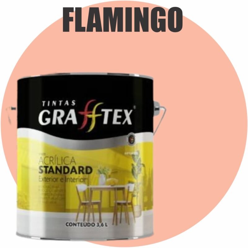 TINTA ACRILICA FOSCA STANDARD INT/EXT 3,6L FLAMINGO GRAFFTEX