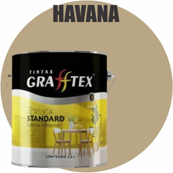 TINTA ACRILICA FOSCA STANDARD INT/EXT 3,6L HAVANA GRAFFTEX