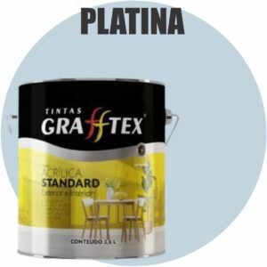 TINTA ACRILICA FOSCA STANDARD INT/EXT 3,6L PLATINA GRAFFTEX