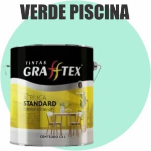 TINTA ACRILICA FOSCA STANDARD INT/EXT 3,6L VERDE PISCINA GRAFFTEX