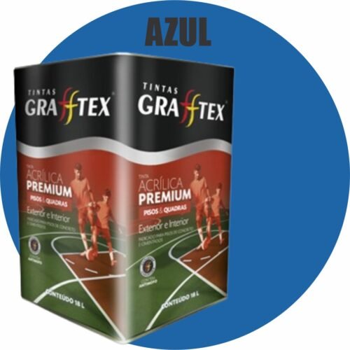 TINTA ACRILICA FOSCA PISOS E QUADRAS PREMIUM 18L AZUL GRAFFTEX