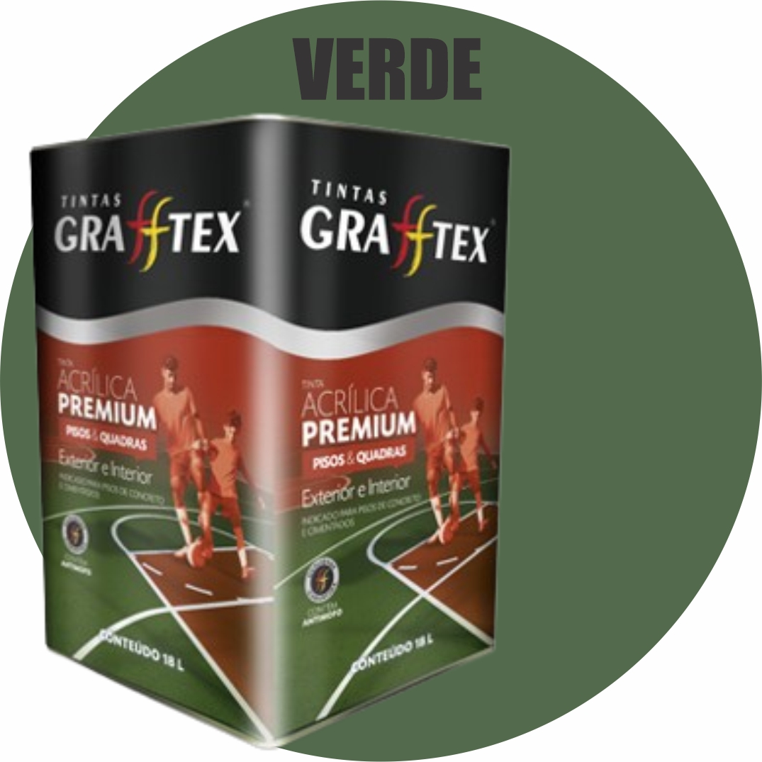 ada6807b-6bec-4573-852b-826e22d6dbf4 TINTA ACRILICA FOSCA PISOS E QUADRAS PREMIUM 18L VERDE GRAFFTEX