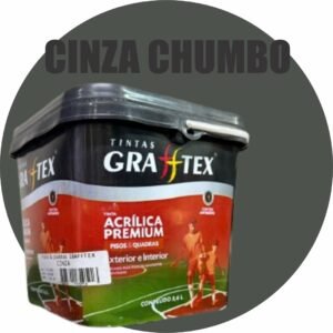 4e68b42f-03aa-4341-8280-61dd90dd271e TINTA ACRILICA FOSCA PISOS E QUADRAS PREMIUM 3,6L CINZA CHUMBO GRAFFTEX-