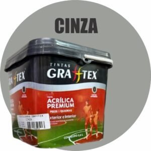 TINTA ACRILICA FOSCA PISOS E QUADRAS PREMIUM 3,6L CINZA GRAFFTEX-