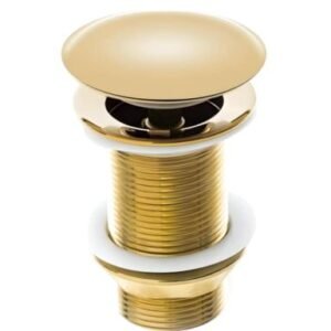 VALVULA LAVATORIO/CUBA 61619 CLICK LUXO 8CM 1.1/4 BL GOLD BRILHO RAINHA 216527