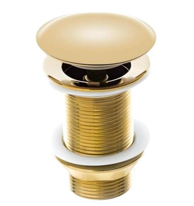 VALVULA LAVATORIO/CUBA 61619 CLICK LUXO 8CM 1.1/4 BL GOLD BRILHO RAINHA 216527