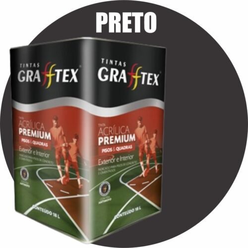 153a1ee3-7948-45fe-8a4b-dfccfcd89cd0 TINTA ACRILICA FOSCA PISOS E QUADRAS PREMIUM 18L PRETO GRAFFTEX-
