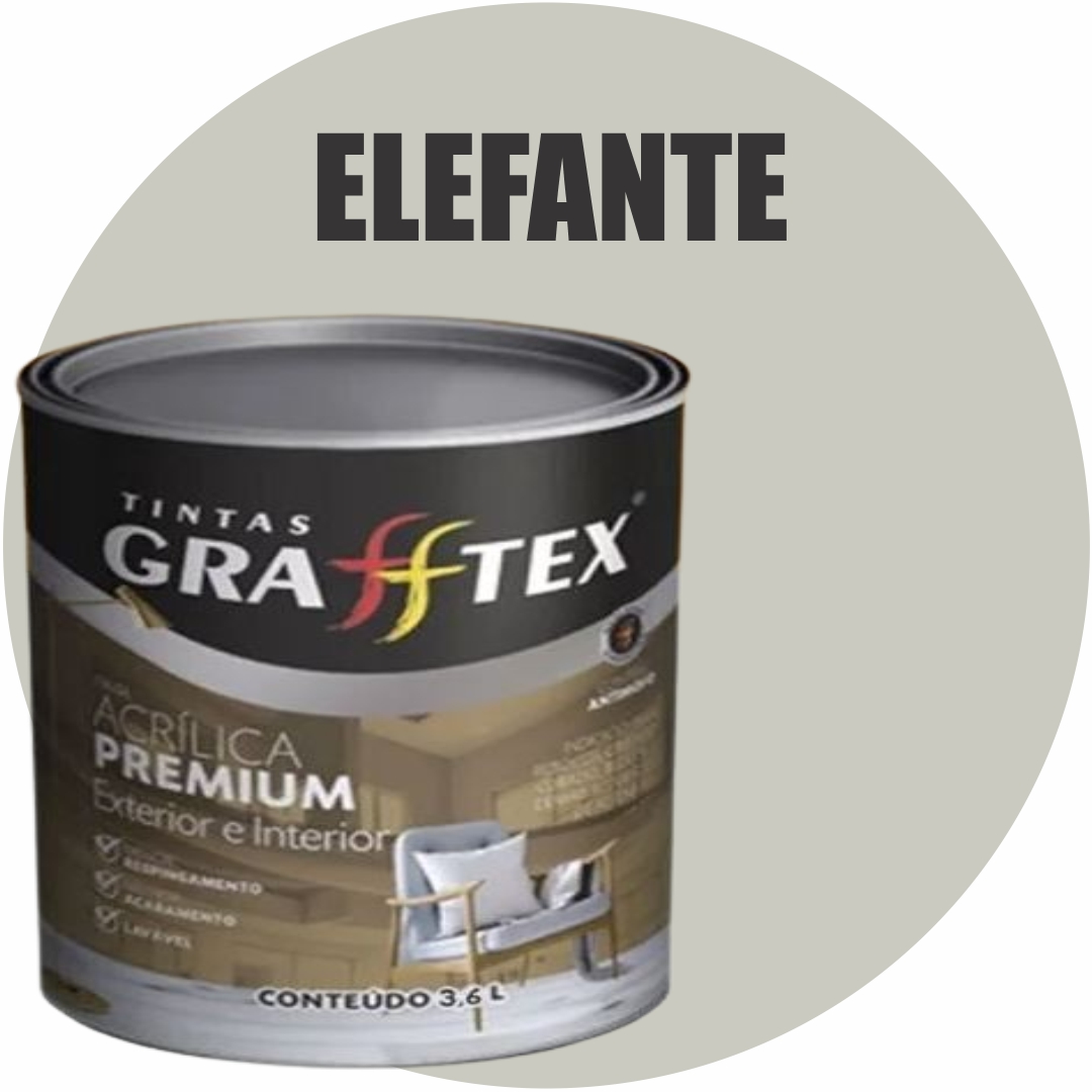 a5ea9449-10b1-4b20-923a-960d0e6e7a31 TINTA ACRILICA FOSCA PREMIUM INT/EXT 3,6L ELEFANTE GRAFFTEX