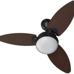 VENTILADOR TETO ELLUZ PRETO/TABACO BIVOLT INVERTER VENTISOL