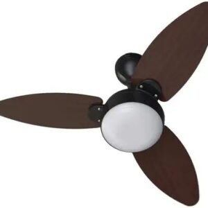 VENTILADOR TETO ELLUZ PRETO/TABACO BIVOLT INVERTER VENTISOL