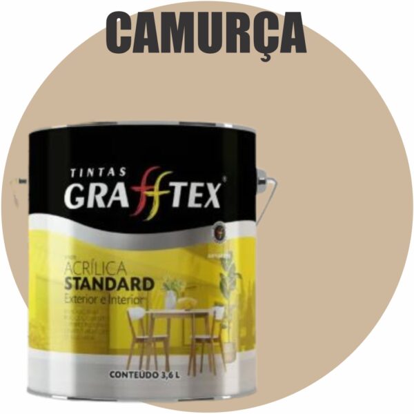 TINTA ACRILICA FOSCA STANDARD INT/EXT 3,6L CAMURÇA GRAFFTEX