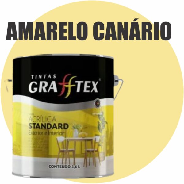 TINTA ACRILICA FOSCA STANDARD INT/EXT 3,6L AMARELO CANARIO GRAFFTEX