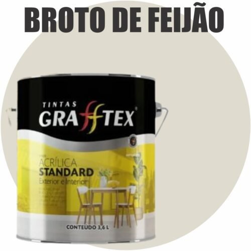 59bd9b0c-ebf8-4e1a-9d8c-8917843df1d1 TINTA ACRILICA FOSCA STANDARD INT/EXT 3,6L BROTO DE FEIJAO GRAFFTEX