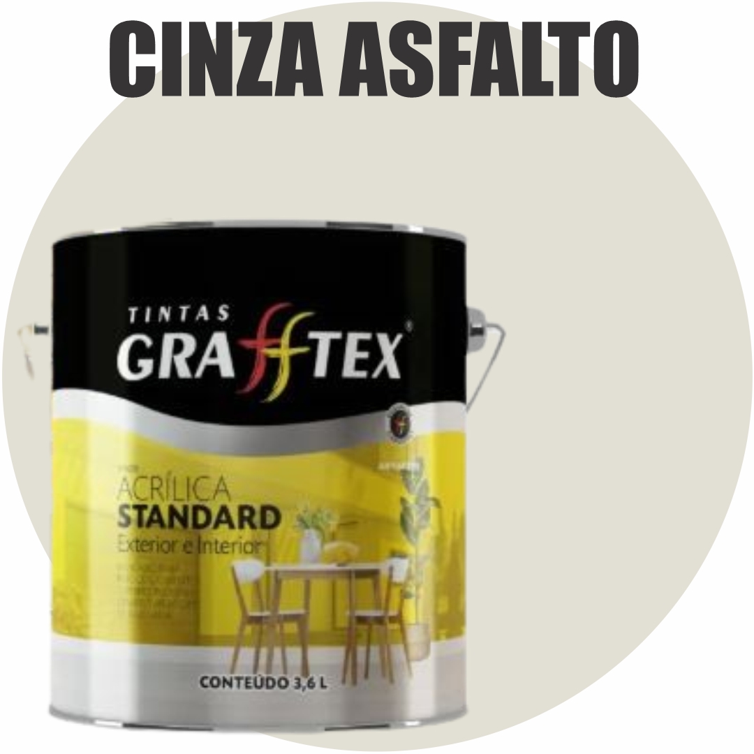 035694d5-1b31-4221-81ae-974a9183b446 TINTA ACRILICA FOSCA STANDARD INT/EXT 3,6L CINZA ASFALTO GRAFFTEX