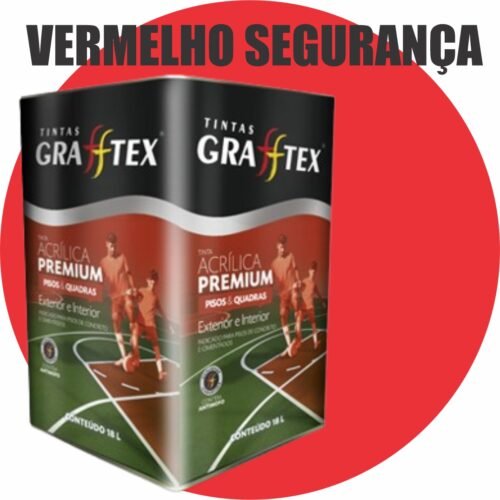 414865b5-caf7-44b2-af55-11c376e29dbc TINTA ACRILICA FOSCA PISOS E QUADRAS PREMIUM 18L VERMELHO SEGURANÇA GRAFFTEX