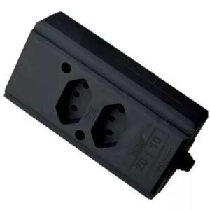TOMADA EM BARRA 2 (DUPLA) 2P+T 10A/20A PRETA - RF MAX