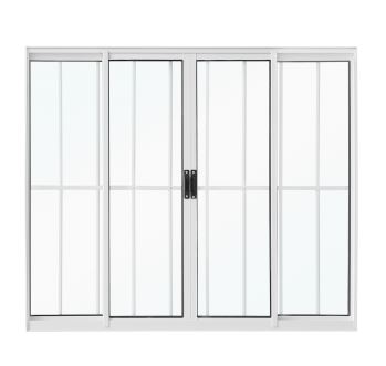 VITRO ALUMINIO 4FOLHAS MOD BRANCO C/VIDRO C/GRADE 120X150 JP (ENC)