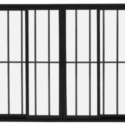 VITRO ALUMINIO 4FOLHAS MOD PRETO C/VIDRO C/GRADE 120X180 JP