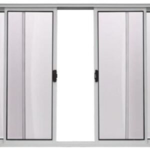 VITRO ALUMINIO 4FOLHAS MOD BRANCO C/VIDRO S/GRADE 100X150 JP (ENC)