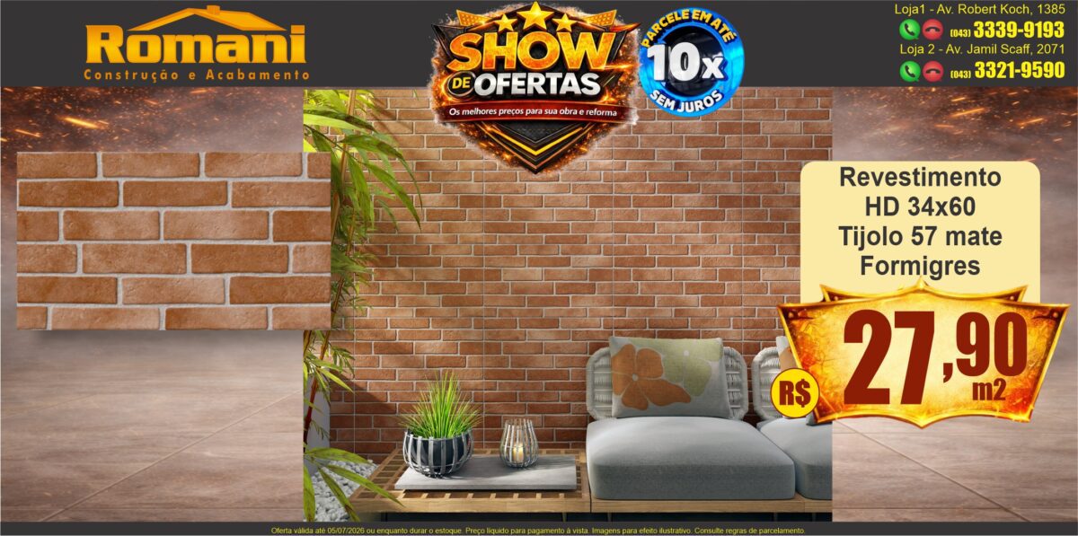 gr_revestimento hd tijolo 57 34x60 acetinado tijolinho SHOW DE OFERTAS promocao oferta barato