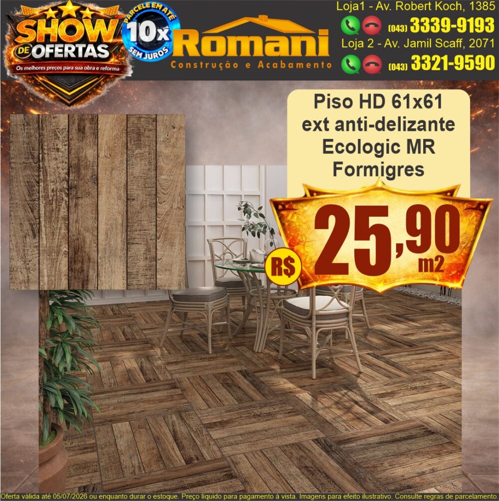 piso externo antideslizante ecologic mr 61x61 hd FORMIGRES SHOW DE OFERTAS promocao oferta barato