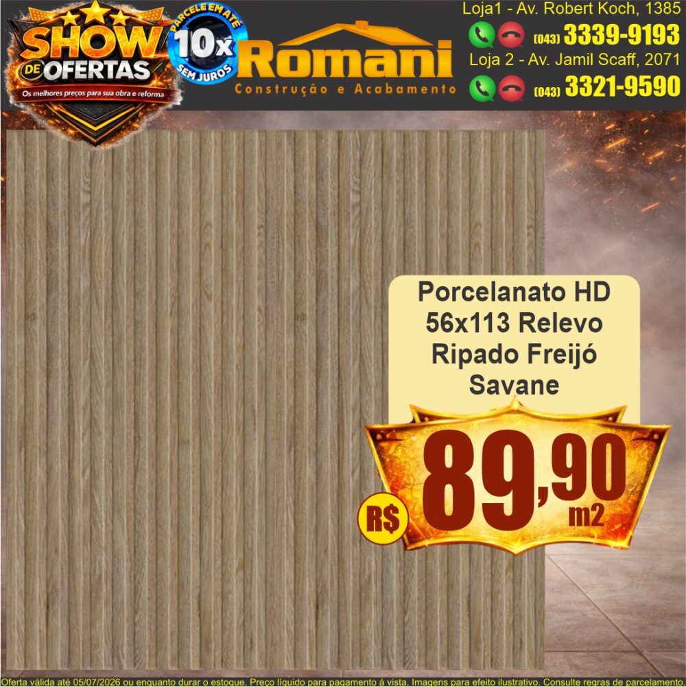 porcelanato RIPADO FREIJO AMADEIRADO SAVANE show de oferta promocao barato romani