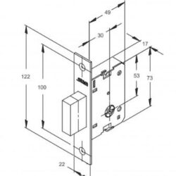 FECHADURA AUXILIAR 1001 ROSETA INOX TETRA (PAR) STAM 10811