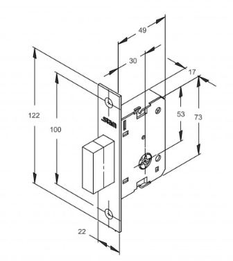 FECHADURA AUXILIAR 1001 ROSETA INOX TETRA (PAR) STAM 10811