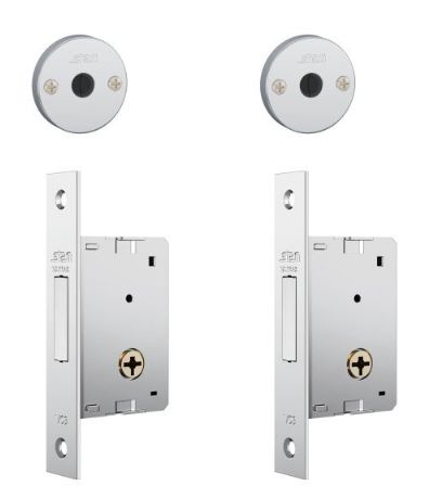 FECHADURA AUXILIAR 1001 ROSETA INOX TETRA (PAR) STAM 10811