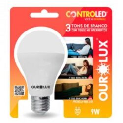 CONTROLED 3 TONS BRANCO 9W 6.5K+4K+2.7K OUROLUX 20485