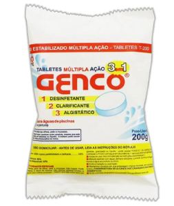 ACIDO TRICLOROISOCIANURICO TABLET 3 EM1 200G GENCO