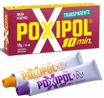 ADESIVO EPOXI LIQ. 10MIN TRANSP 16G/14ML - POXIPOL