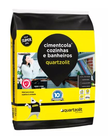 ARGAMASSA SUPER COZINHAS E BANHEIROS 20KG QUARTZOLIT