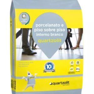 ARGAMASSA PORCELANATO PISOXPISO INTERNO BRANCO 20KG QUARTZOLIT