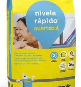 ARGAMASSA AUTONIVELANTE NIVELA RAPIDO CINZA 20KG QUARTZOLIT