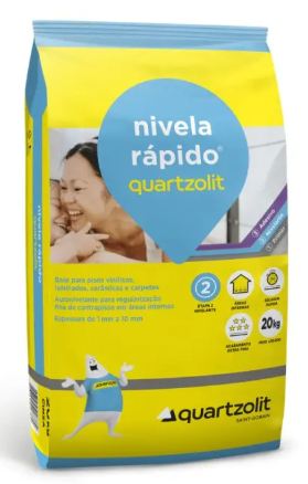 ARGAMASSA AUTONIVELANTE NIVELA RAPIDO CINZA 20KG QUARTZOLIT