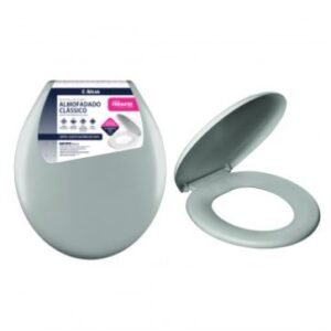 ASSENTO SANITARIO ALMOFADADO PLAST CLASSIC CINZA ATLAS