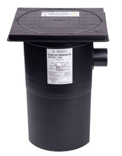 CAIXA DE GORDURA 300X500MM 18 LT BREC C/ CESTO