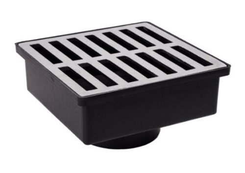 CAIXA COLETORA COM GRELHA DE ALUMINIO 20X20 BREC