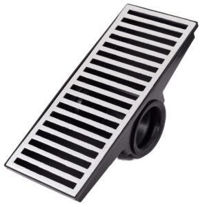 CAIXA COLETORA COM GRELHA DE ALUMINIO 20X50 BREC