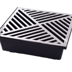CAIXA COLETORA COM GRELHA DE ALUMINIO 30X30 BREC