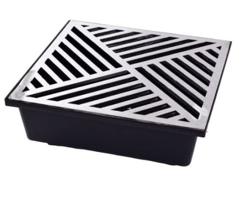CAIXA COLETORA COM GRELHA DE ALUMINIO 30X30 BREC